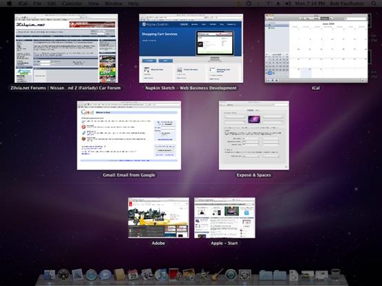 يمكن لمستخدمي "ماك بوك" بنظام "OSX 10.6" والإصدارات السابقة لهذه النسخة، التحكم بسرعة تطبيق "Expose" لاستعراض النوافذ بنمط ال يمكن لمستخدمي "ماك بوك" بنظام "OSX 10.6" والإصدارات السابقة لهذه النسخة، التحكم بسرعة تطبيق "Expose" لاستعراض النوافذ بنمط ال