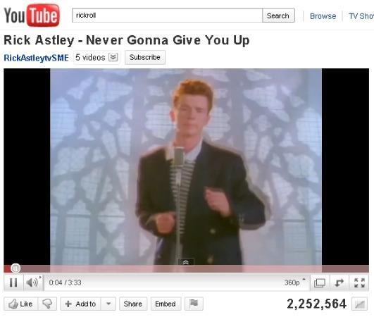 youtube Rickroll