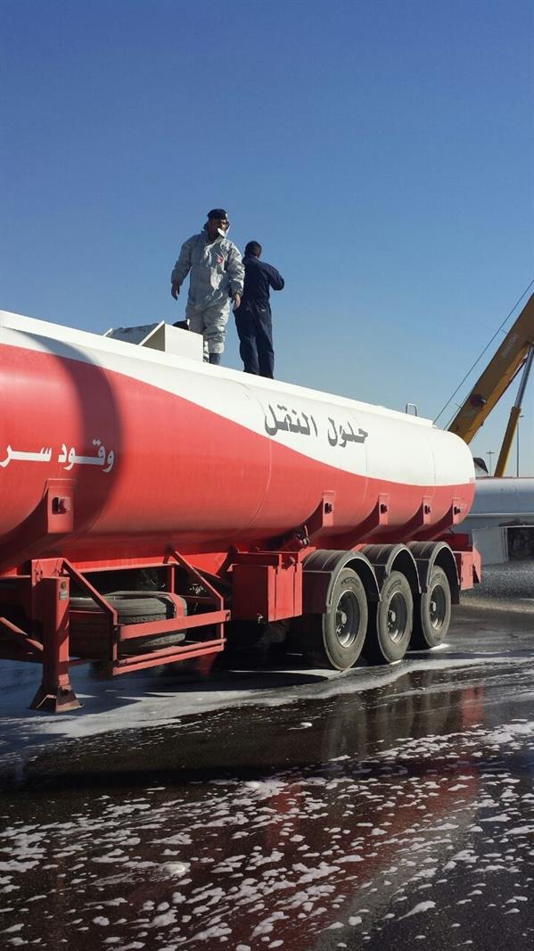 الرياض انقلاب ناقلة وقود بكبري