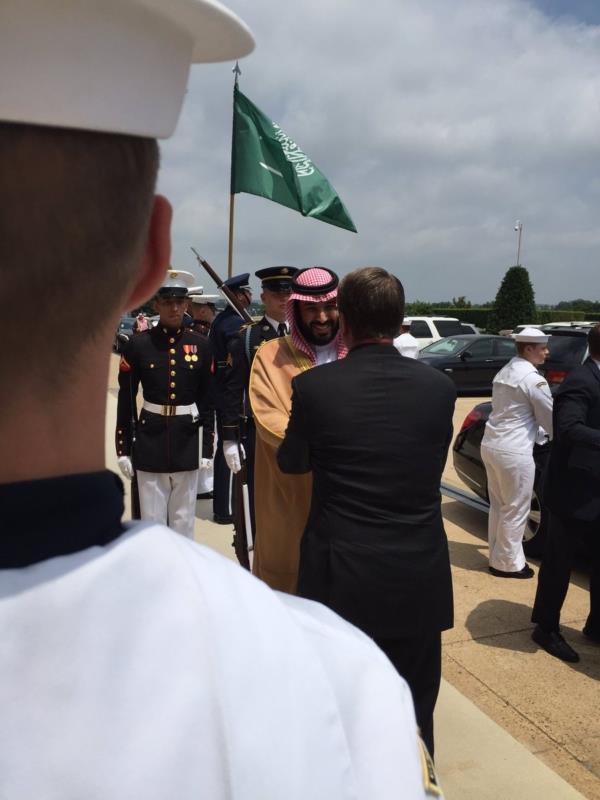 صور من مراسم استقبال الأمير محمد بن سلمان في "البنتاجون"