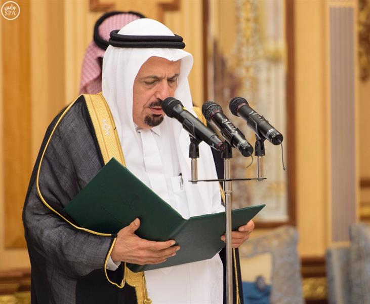 عدد من السفراء المعينين يؤدون القسم أمام خادم الحرمين عدد من السفراء المعينين يؤدون القسم أمام خادم الحرمين