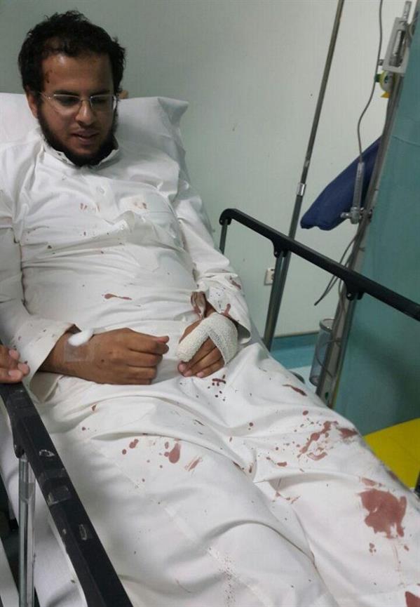 عضو الهيئة بعد الاعتداء عليه