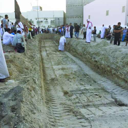 القديح تحفر القبر الجماعي الثاني