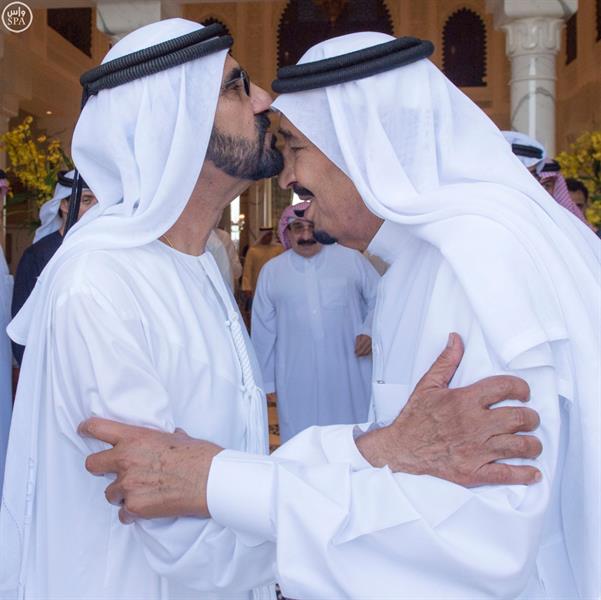 بالصور.. خادم الحرمين يستقبل نائب رئيس دولة الامارات وولي عهد أبو ظبي