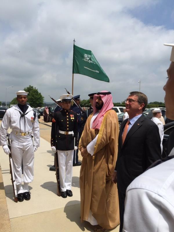 صور من مراسم استقبال الأمير محمد بن سلمان في "البنتاجون"