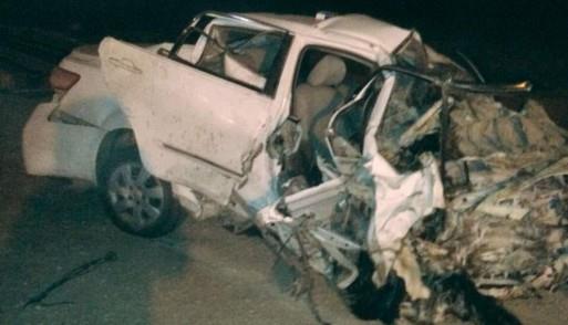 السيارة الكامري بعد الحادث