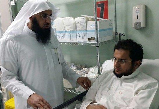 عضو الهيئة بعد الاعتداء عليه