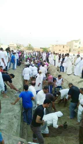 القديح تحفر القبر الجماعي الثاني
