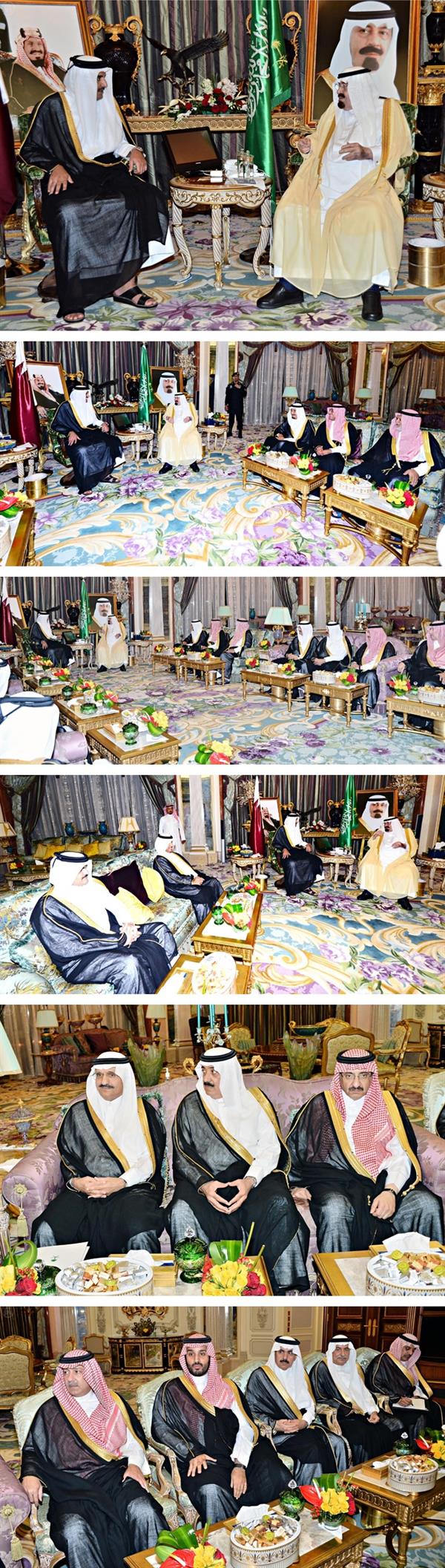 خادم الحرمين الشريفين يستقبل سمو أمير دولة قطر