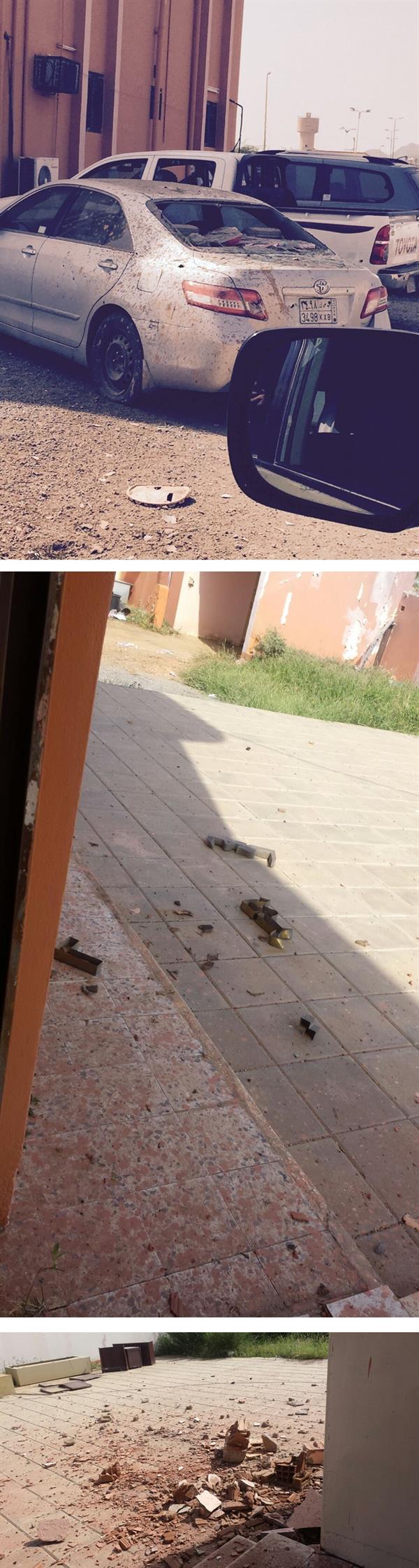 سقوط مقذوفات بمحافظة الحرث سقوط مقذوفات بمحافظة الحرث