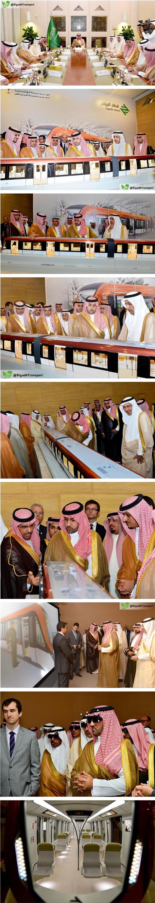 الأمير تركي يطلع على مجسم لقطار الرياض