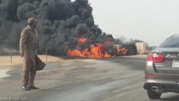 حريق ناقلة وقود