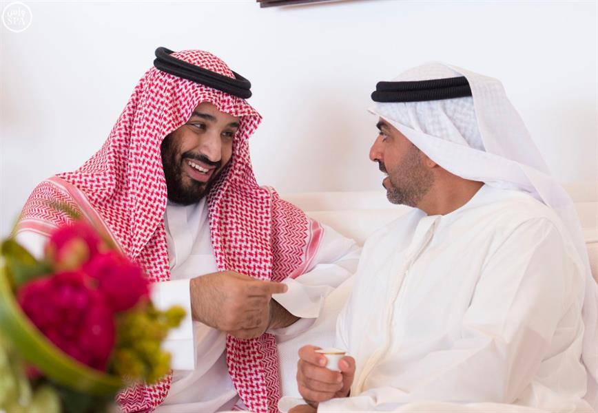 بالصور.. خادم الحرمين يستقبل نائب رئيس دولة الامارات وولي عهد أبو ظبي